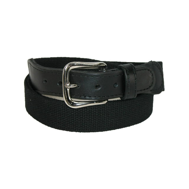 Boston Leather Cotton Web Belt with Leather Tabs (Men's Big & Tall)