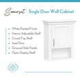 thumbnail image 4 of RiverRidge Somerset 1-Door Bathroom Medicine Cabinet Laundry Wall Storage Shelf - White, 4 of 8