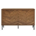 thumbnail image 5 of Console Entry Table Sideboard Cabinet, Walnut, Wood, Living Kitchen Cafe Bistro Hospitality Restaurant, Modern Contemporary HB34714, 5 of 12