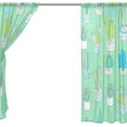 thumbnail image 4 of Coolnut Sheer Curtains, 2 PCS Colorful Cactus Gauze Door and Window Voile Curtain Panels for Bedroom Living Room, 55"x84", 4 of 4