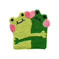 thumbnail image 1 of Frog Coasters Set, Heat Absorbent Drink Mats, Cute Kitchen Dining Table Decor, Glass Cup Mug Mat, Home Bar Desk Accessories, Non-Slip Base, Washable & Reusable, 1 Coaster, 1 of 9