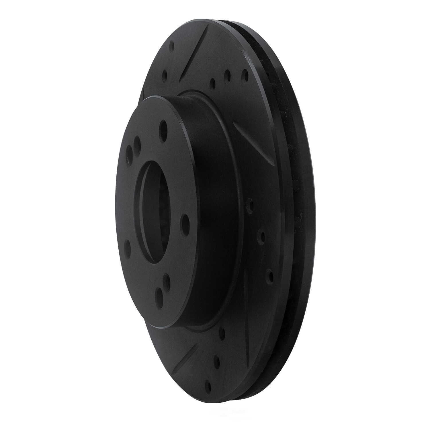 Dynamic Friction Company 633-67047L DFC Brake Rotor - Drilled And Slotted - Black