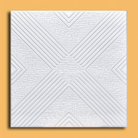 White Styrofoam Ceiling Tile Malta (Package of 8 Tiles) - same as Hidden Treasure and R34