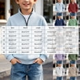 thumbnail image 3 of mgoYE Boys Quarter Zip Pullover Long Sleeve Corduroy Shirts Oversized Sweatshirts Kids Preppy Clothes Teens Hoodie 4-15T(Khaki,13-14 Years), 3 of 6