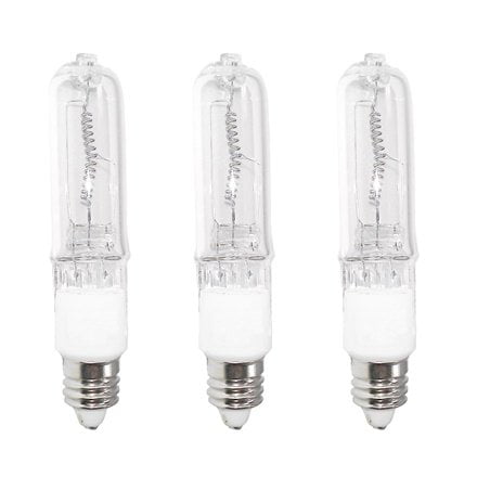 10ct Halogen Bulb 50w T4 JD 50JD/E11 mini candelabra base CLEAR HD supply 312901 
