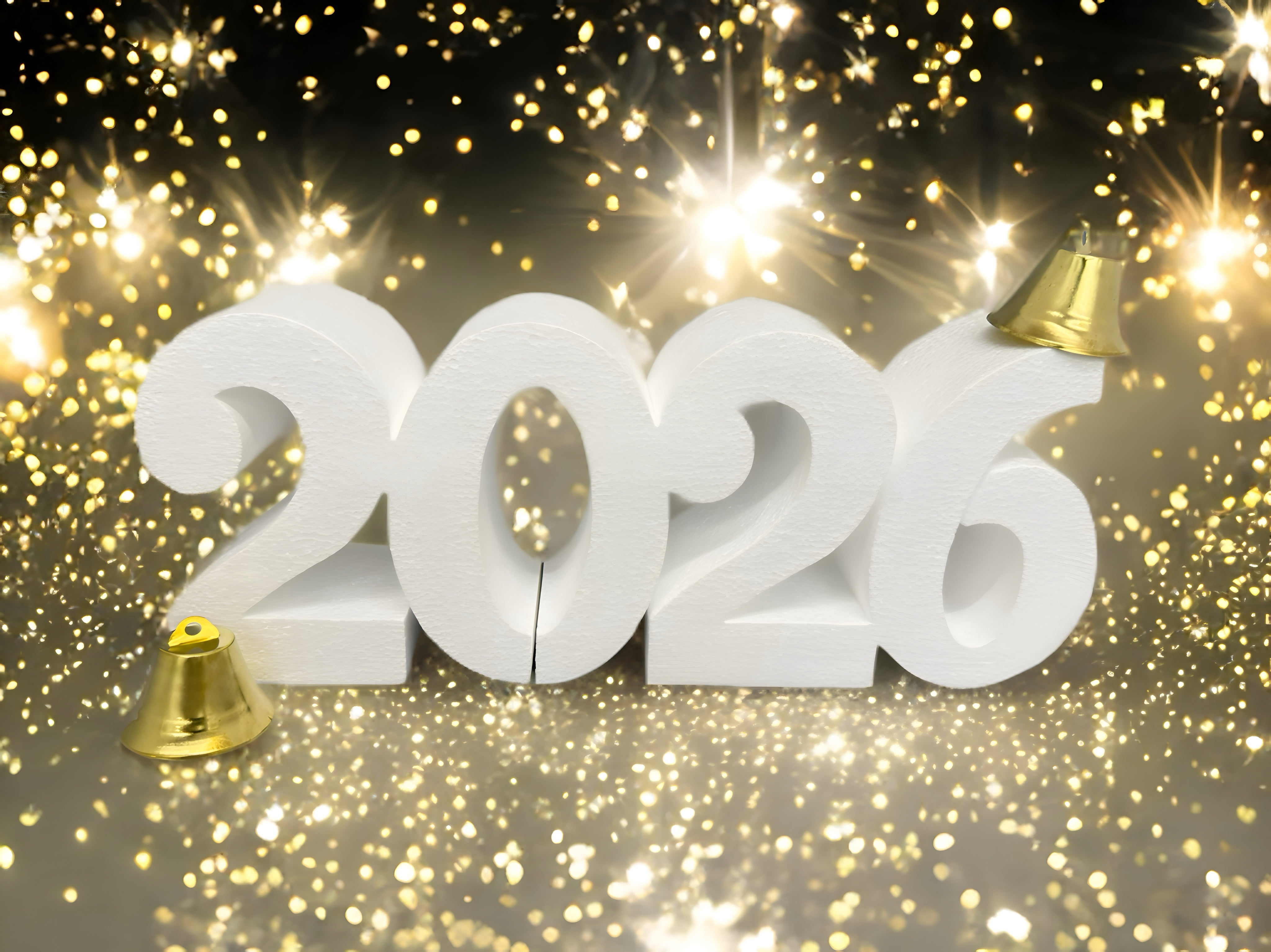 CalCastle Craft "2026" Jumbo White Foam Numbers New Year Birthday Graduation(Jumbo)