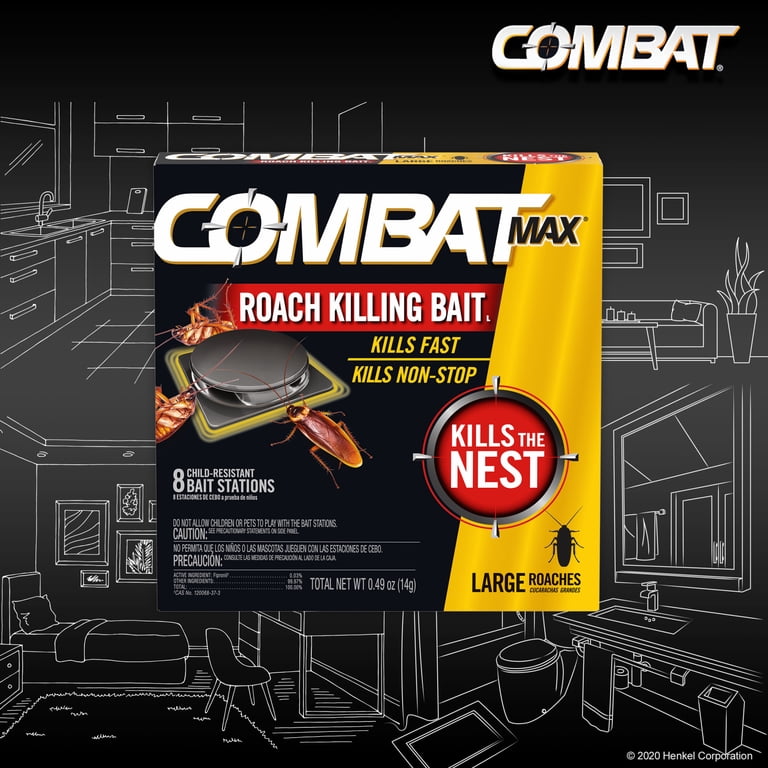 6 pack) (6 pack) Combat Max Roach Killing Bait Station for