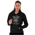thumbnail image 3 of Anti Social Butterfly Skull Tattoo Unisex Plus Fleece Graphic Hoodie Brisco Brands 2X, 3 of 5