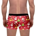 thumbnail image 4 of Mens Christmas Underwear Funny Novelty 3D Print Xmas Underwear Sofy Comfy Cartoon Printed Underpants Men's Fashion, B06 Red, Size L, 4 of 6
