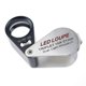 thumbnail image 3 of 10x Triplet Lens Jeweler Loupe Magnifier with 6 LED UV Light 21mm for Jewelry Gems Inspection, 3 of 5