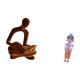 thumbnail image 5 of Figura Decorativa De Pensador Abstracto, Escultura Humana Para Oficina, Bar, Boda, Estatua De Resina, Estilo Kabuki Asiático, Kimono Japonés, Muñeca Geisha, Cumpleaños, Casa De Campo,, 5 of 8