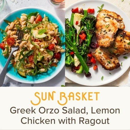 Sun Basket Meal Kits, 2 Recipes Serving 2, Organic Produce