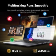16 Laptop,Intel Core i5,16GB RAM 256GB SSD,Windows 11 Pro Notebook Computer PC,MS Office 2024,100% sRGB Gamut FHD Display