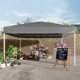 thumbnail image 1 of 10x10 pop - up awning: features 1 side wall, 3 adjustable heights, roller bag, 4 sandbags (gray), 1 of 6