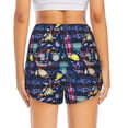thumbnail image 4 of Uemuo Sea Inhabitans and Herb Pattern Women's Athletic Shorts High Waisted Running Shorts with Liner Pockets Gym Elastic Workout Shorts-XX-Large, 4 of 9