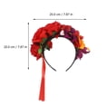 thumbnail image 4 of KAKOWELY Diadema de flores para mujer, corona de orquídea y rosas, diadema para festival, 4 of 4