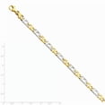 thumbnail image 2 of 14K Two-tone 6mm Hand-polished Fancy Link Bracelet in 14k Yellow and White Gold, 2 of 2