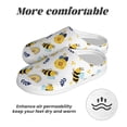 thumbnail image 6 of Kdxio Bees And Rainbows Women's Men's Slippers Plush Slip-On House Slipper for Winter Indoor Soft Cushion Non-slip Fluffy Slides Slippers-13, 6 of 7