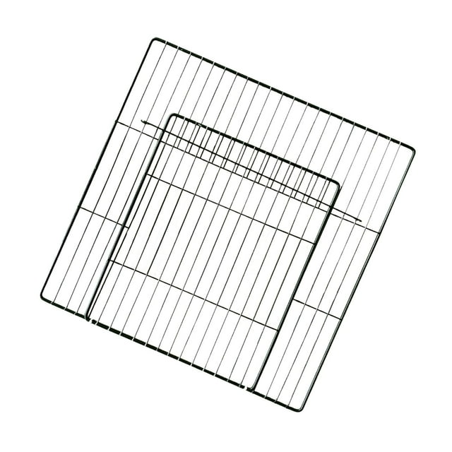 kurtrusly Pet Playpen Door Cage Metal Wire Indoor Fence Rabbit Puppy Expandable Panel Dense Black Grid