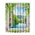 thumbnail image 1 of 180x180cm Beautiful Print Shower Curtain Polyester Waterproof Bathroom Bath Curtain AccessoryWindow Scenery, 1 of 7