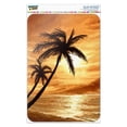 thumbnail image 1 of Sunset on Tropical Beach with Palm Trees Hawaii Orange Home Business Office Sign, 1 of 3