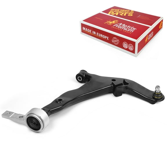 Metrix Premium Chassis Parts - Front Right Lower Control Arm w Ball Joint & Bushing Assembly Fits 2008 Nissan Murano (Mexico), 2003-2007 Nissan Murano, Replacement RK620559, Made in Europe