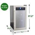 Nutrichef Wine Refrigerator Chiller Wine Cellar Fridge, Stainless Steel (18Bottle)