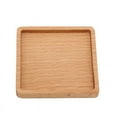 thumbnail image 2 of 1PC Beech Black Walnut Wood Coaster Retro Insulation Cup Mat Household Square Round Coaster, 2 of 10