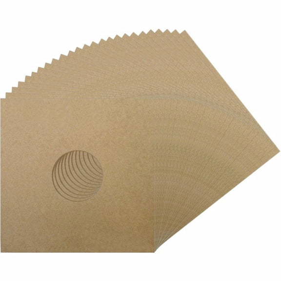 (25) 12" Kraft Brown Vinyl Record Album Jackets (with a Hole) - #12JWKRHH