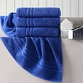 thumbnail image 2 of Hawmam Linen Royal Blue Bath Towels 4-Pack - Soft, Plush, Quickdry, Large 27' x 54' - Super Absorbent, 600 GSM, Low Lint, 100% Turkish Cotton - Luxury Blue Towels for Spa, Gym, Hotel, College Dorm, 2 of 7