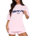 thumbnail image 1 of Promotions Chandail en Molleton Renard Blanc T-Shirts Oversize pour Femmes Manches Courtes Col Rond Hauts d'Été Décontractés Tee-Shirts Basiques Vêtements Tendance 2024 T-Shirts Graphiques pour Femmes Rose TG Liquidation, 1 of 6