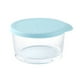 thumbnail image 2 of Tazón de Vidrio para Snacks con Tapa | Mini contenedor pequeño sellado | Lonchera fresca de borosilicato | Taza de Dip Salada a Prueba de Fugas | Azul cielo rosa 8cm | Seguro para microondas portátil, 2 of 6