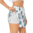 thumbnail image 3 of Lsque Turtle Printed Women's Running Shorts with Liner Pockets,Elastic Quick Dry Workout Athletic Gym Yoga Shorts,Womens High Waist Shorts-X-Large, 3 of 9
