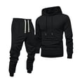 thumbnail image 4 of Domuza Mens Track Suits 2 Piece Set Long Sleeve Drawstring Hoodies and Sweatpants Fall Athletic Gym Activewear, 4 of 6