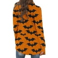 thumbnail image 3 of Feancey Plus Size Halloween Cardigans for Women Pumpkin Print Casual Cardigan Jacket Long Sleeve Lightweight Kimonos Shawl Cardigans Multicolor 3XL, 3 of 6