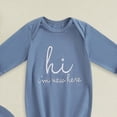 thumbnail image 4 of CAUYDY Girl Sleepwear for Newborn Baby Long Sleeve Pjs for Boy Infant Clothing 3 6 9 12 18 24 Months Fall Winter Preemie Loungewear Sizes 0-3 Months,Blue, 4 of 4