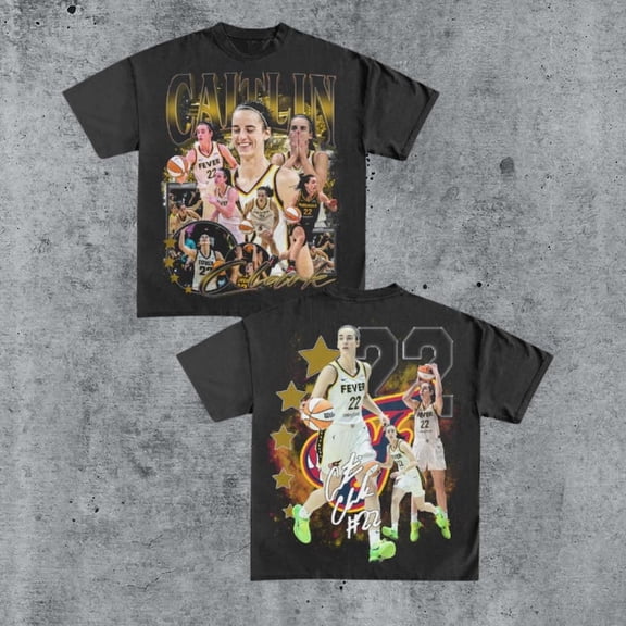 Double Sided Vintage 90s CAITLIN CLARK Shirt Retro Classic Graphic Tee Bootleg Bestseller Unisex Sport Gift