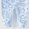 thumbnail image 5 of CAUYDY Baby Boys Clothing Preemie Romper 3-6M 9-12M 18-24M Newborn Long Sleeved Sleepers Fall Winter Infant Boy Soft Pajamas Toddler Bodysuit Light Blue for Sizes Newborn, 5 of 6