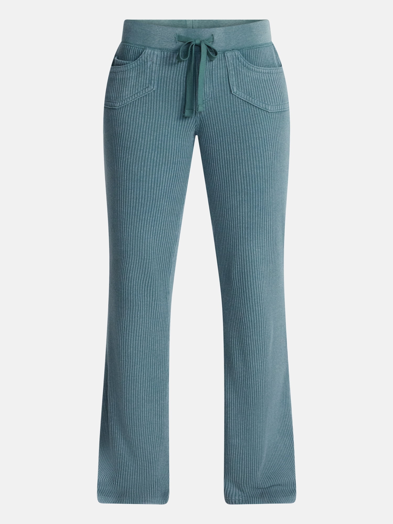 No Boundaries Waffle Knit Flare Pants, 31.5'' Inseam, Women's XXS-XXL