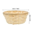 thumbnail image 5 of HERFIER 3Pcs Snack Storage Basket Bamboo Egg Basket Storage Holder Organizing Basket Handmade Basket 7.86x7.86x3.14in, 5 of 8