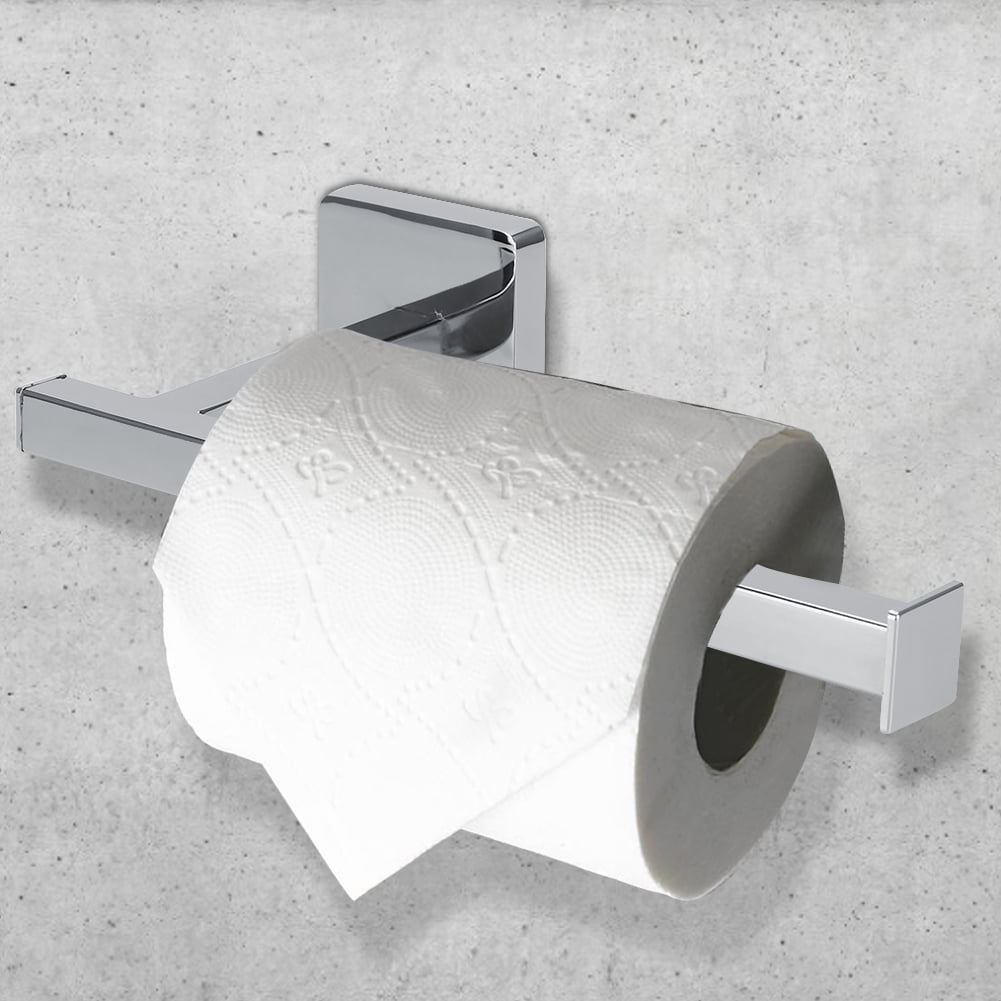Porte-papier Toilette Avec Support Téléphone - Acier Inoxydable SUS304 - Sans Perçage - Noir