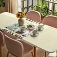 thumbnail image 3 of Beige Gnomes Easter Table Cloths for 8 Foot Rectangle Tables, Eggs Botanical Carrot Pastoral Patio Waterproof Elastic Fitted Tablecloths, Washable Rectangular Table Cover for Camping, 3 of 8