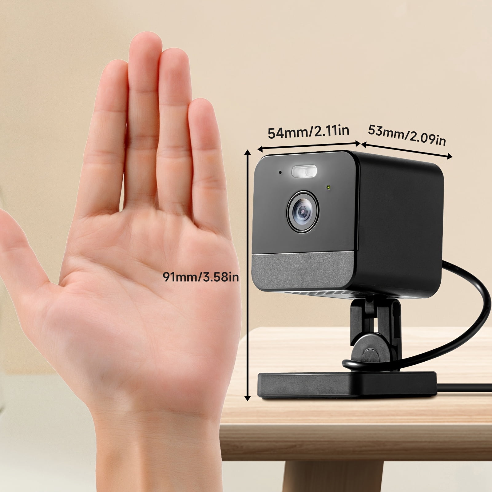 2.4G/5G WiFi Security Camera, Indoor Home/Baby/Pet Monitor, Full Color Night Vision, Motion Detection, 2-Way Audio & Siren, Cloud/SD Card, Smartphone App, USB Powered