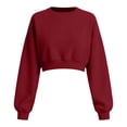 thumbnail image 4 of CONZONE Sweatshirt For Women Long Sleeve Pullover Sweatshirts For Women Solid Color Trendy Fall Winter Womens Hoodies, 4 of 4