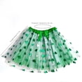 thumbnail image 3 of Mini Skirts for Women Saint Patrick Print Mesh Tutu Skirt Stage Performance Short Skirt for Festive Celebration White One Size, 3 of 5