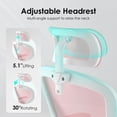 thumbnail image 4 of Farini Ergonomic Office Chair, Home Office Desk Chair with Headrest, High Back Computer Chair with Armrests and Adjustable Lumbar Support for Home Office Bedroom Study Room, White & Pink, 4 of 7