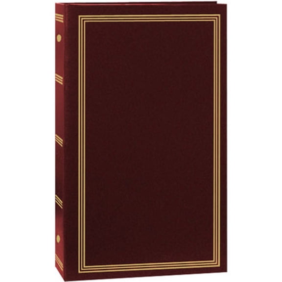 Pioneer Photo Album Classic 3 Ring Photo Album with Gold Trim, Holds 300 4x6" Photos, 3 Per Page, Burgundy