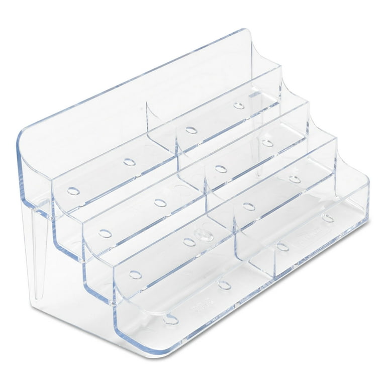 8-Pocket Business Card Holder, Holds 400 Cards, 7.78 x 3.5 x 3.38, Plastic, Clear 8-Pocket Business Card Holder, Holds 400 Cards, 7.78 x 3.5 x 3.38, Plastic, Clear