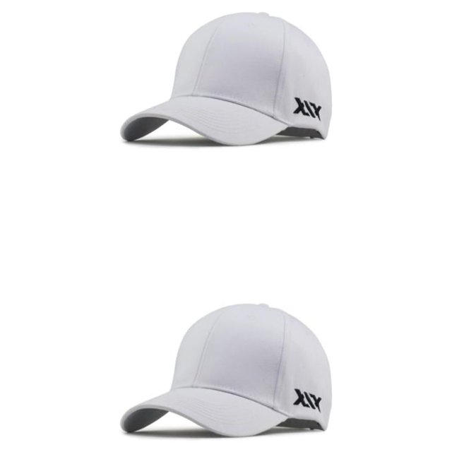 Gorra de béisbol ajustable Qarigey para hombres y mujeres algodón visera Blanco L 2Conjunto