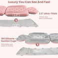 thumbnail image 5 of Full Body Bath Pillow for Bathtub, Thick Bathtub Cushion with Laundry Bag, Luxury Tub Pillow for Bath for Headrest Neck and Back Support Pink 51" x 16", 5 of 6